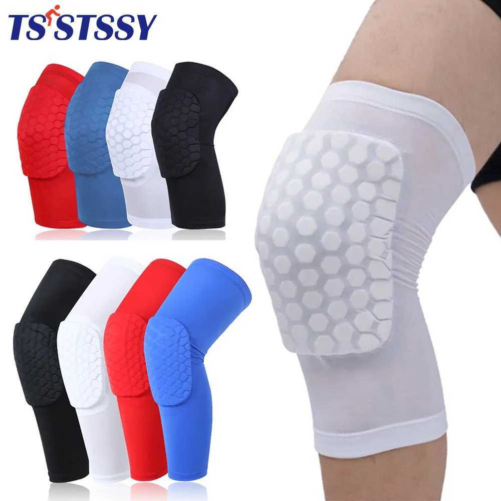 1Pcs Basketball Volleyball Knee Pad Honeycomb Foam Support Compression Leg Sleeve Knee Brace Support Sports Fitness EquipmetW251024