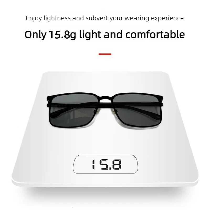 Luxury Stainless Photochromic Men Sunglasses High Quality Metal Square Polarized Change Color Sun Glasses Fashion Driving ShadesT251024