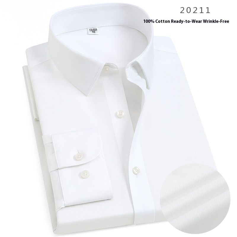 DP Ready-to-Wear Non-Iron Long-Sleeve Shirt Business Formal 100% Cotton Men's Shirt