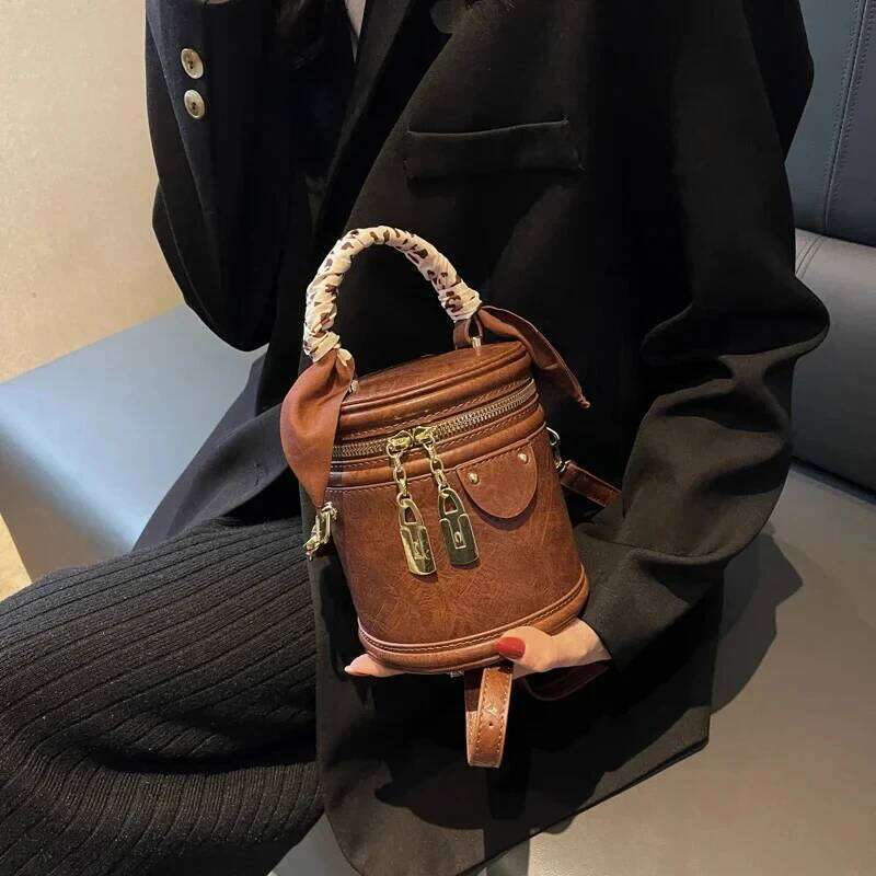 Fashion Bucket Bags For Women High Quality PU Purses And Handbags Designer Shoulder New Crossbody Bag