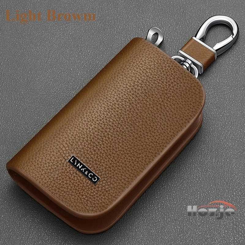 Car Leather Key Case Zipper Key Cover for LYNKCO 01 02 03 03 05 05 08 EMP 09 Z20 Z10 Remote Control Protective Cover 2025 Z251023