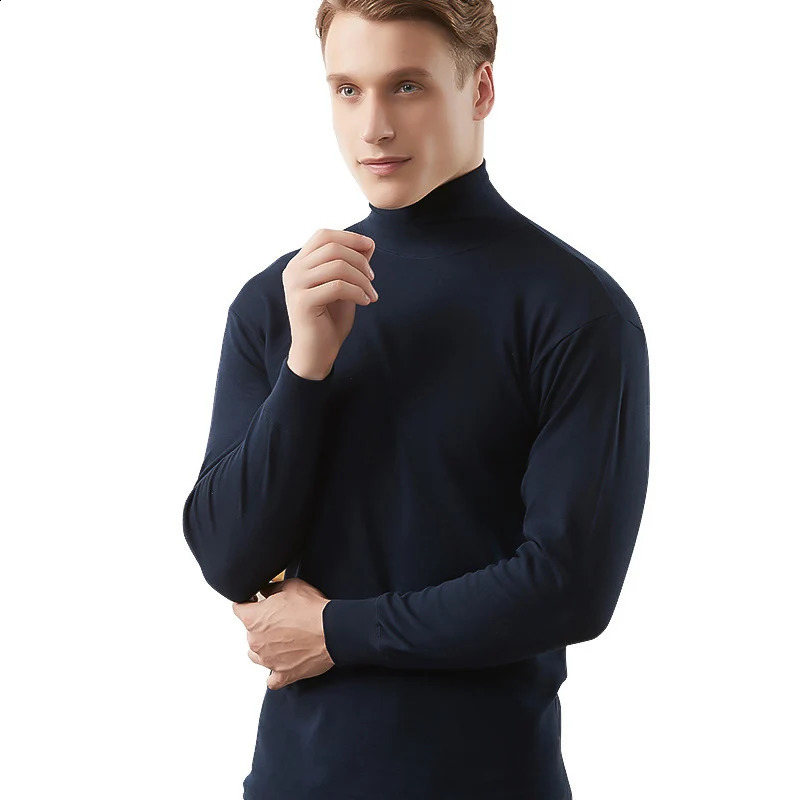 Turtleneck Undershirt MEN Cotton Blouse Long Sleeve Thermal T Shirt Homme Manche Longue Termal Hombre Camisetas Termicas Para 251018
