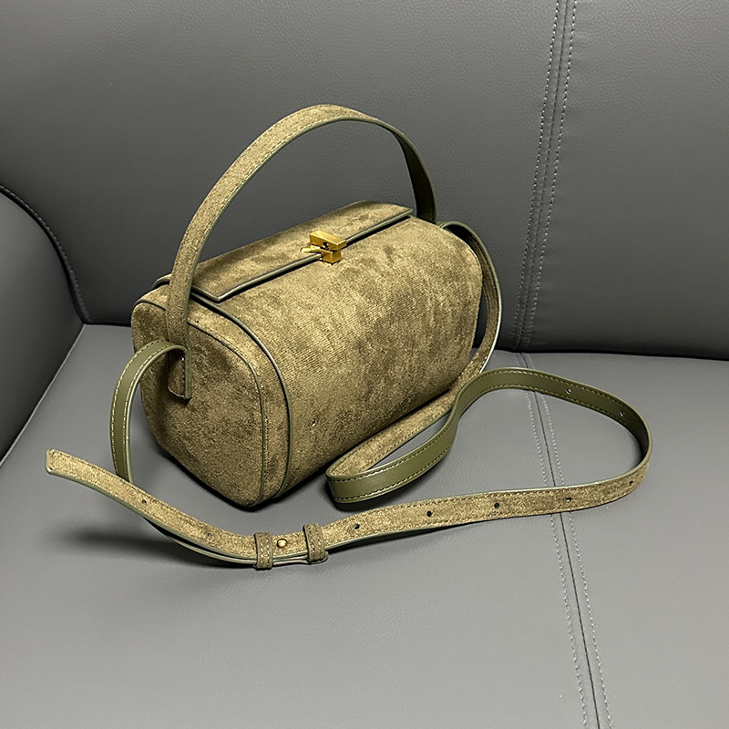 Women's new handbag with high-grade texture niche acai purple Boston box small square bag single-shoulder crossbody bag