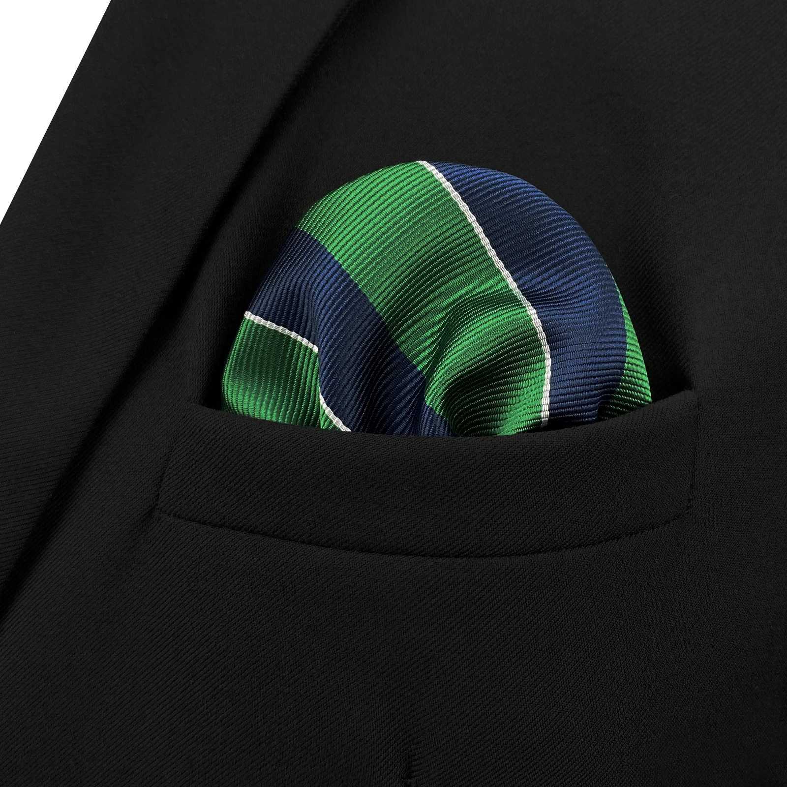 Hot Products Pocket Square Striped Mens Handkerchief Classic Wedding Accory Busin Y251024