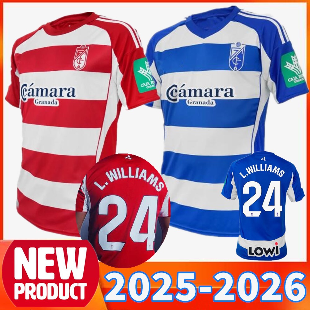 2025 2026 Granada CF soccer jerseys L.WILLIAMS OSCAR NAASEI S.FAYE Home Away Football Shirt 25 26 Granada jersey uniforms