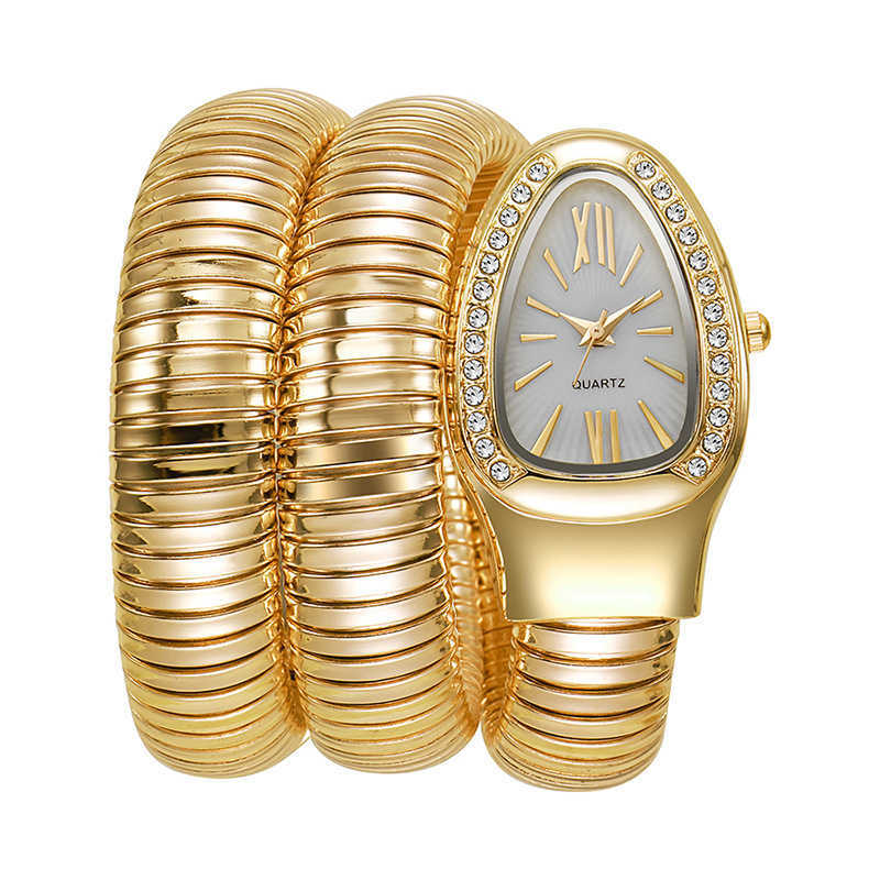 Honghong SnakeShAPed WATCH Womens Fashion WATCH Creative HipHop Quartz WATCH Personality WATCH Z20251024