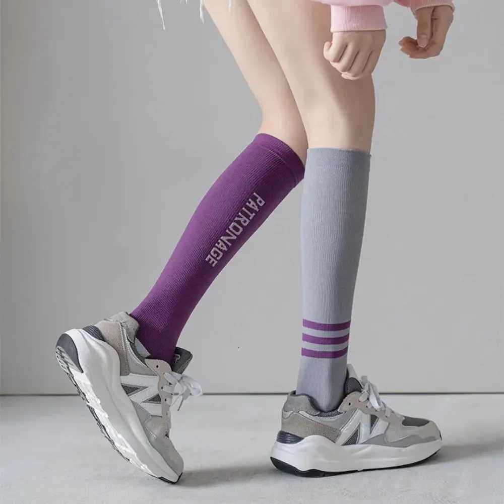 1 Pair Women High Quality Professional Sports Sock AntiSlip Compression Socks Colorful Breathable Outdoor Racing Cycling Socks Y251024