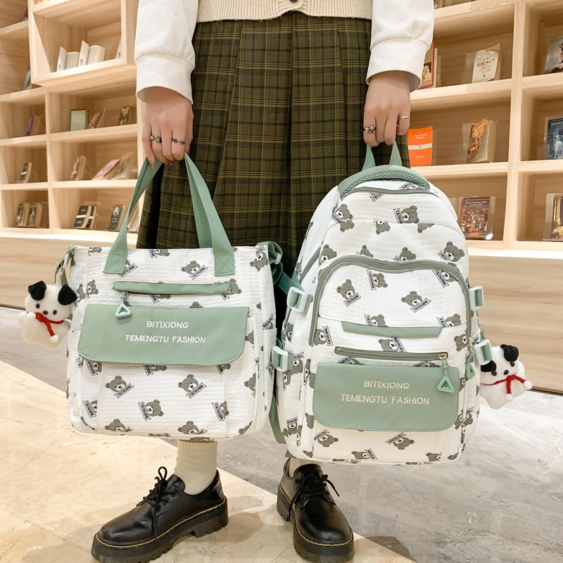 Large Capacity for Female Junior High Students, Casual Fashion Backpack with Unique Design, Niche School Bag