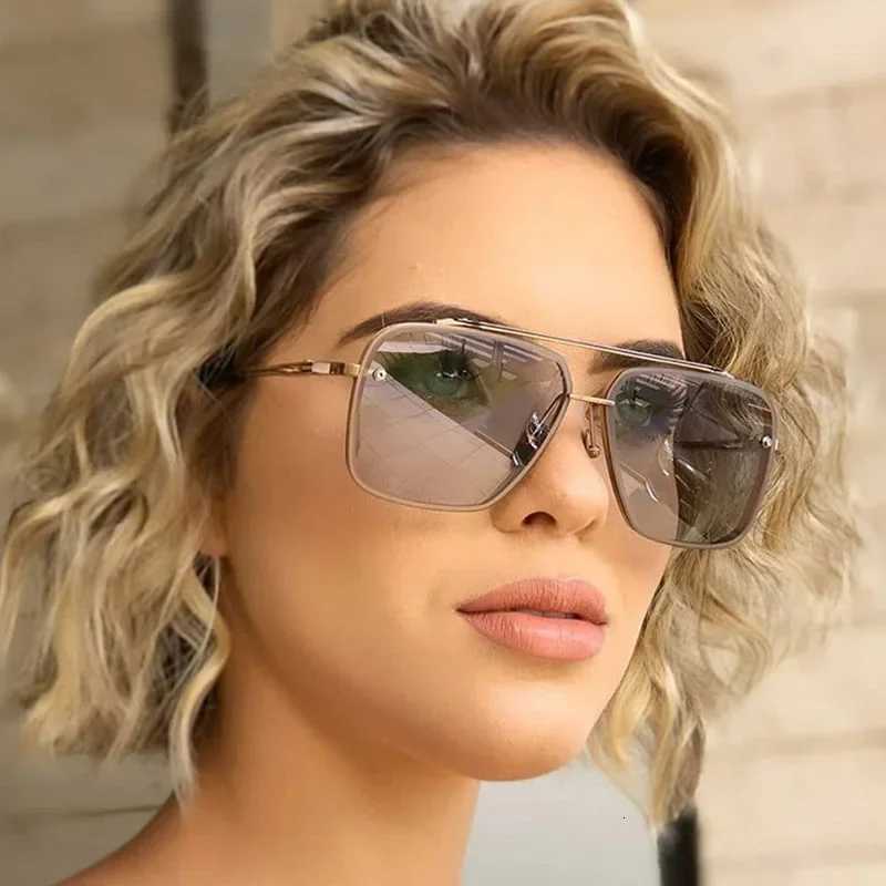 New Fashion Classic Square Sunglasses Cool Men Vintage Brand Design Metal Sun Glasses Women Shades UV400 Oculos De SolT251024