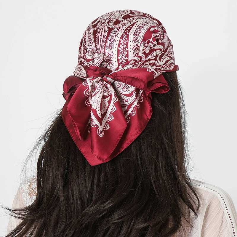 Fashion Square Silk Scarf Satin Cashew wer Print Small Neck Scarf Wen scarf Kerchief Bandana Shl Accories 70cm Y251024