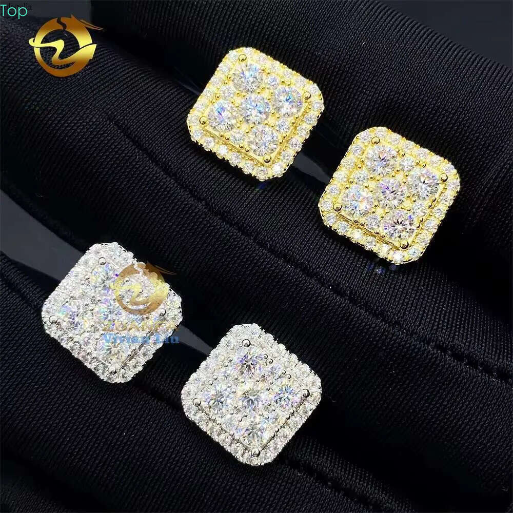 Fine Manufacturer Direct Wholesale Price Sterling Sier Vvs Moissanite Jewelry Stud Earrings