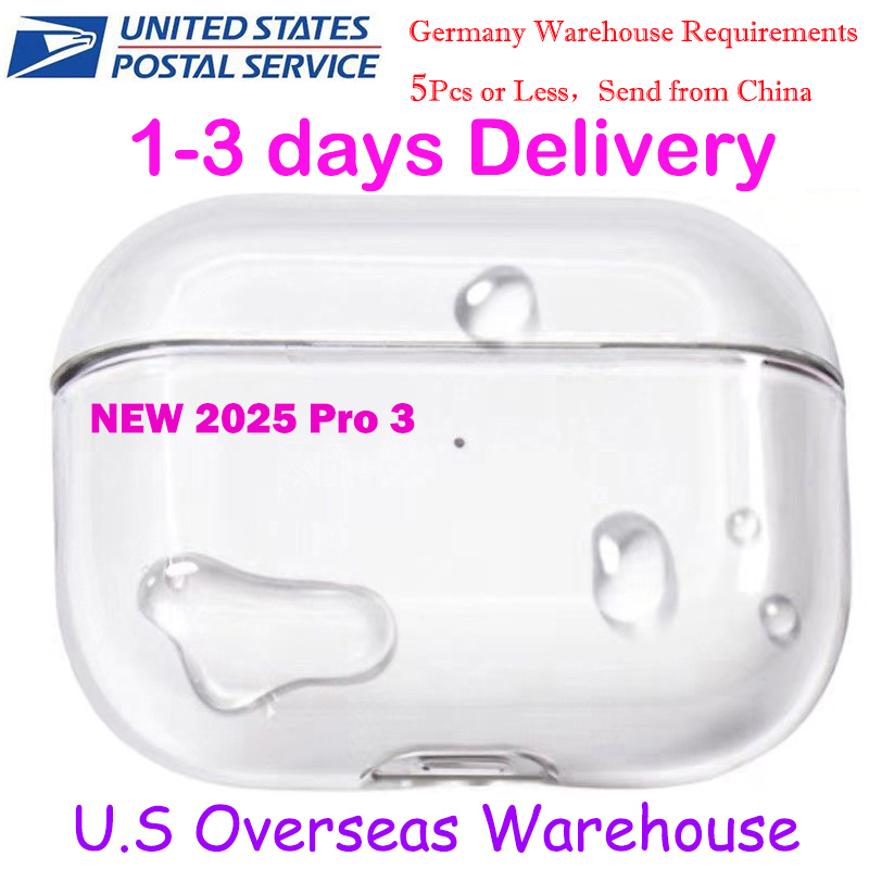 USA Stock For Apple AirPods Pro 3 2 AirPods 4 3rd Headphone Accessories Silicone Protective Headphone TPU Cover silicone case Headphone Silicone Case