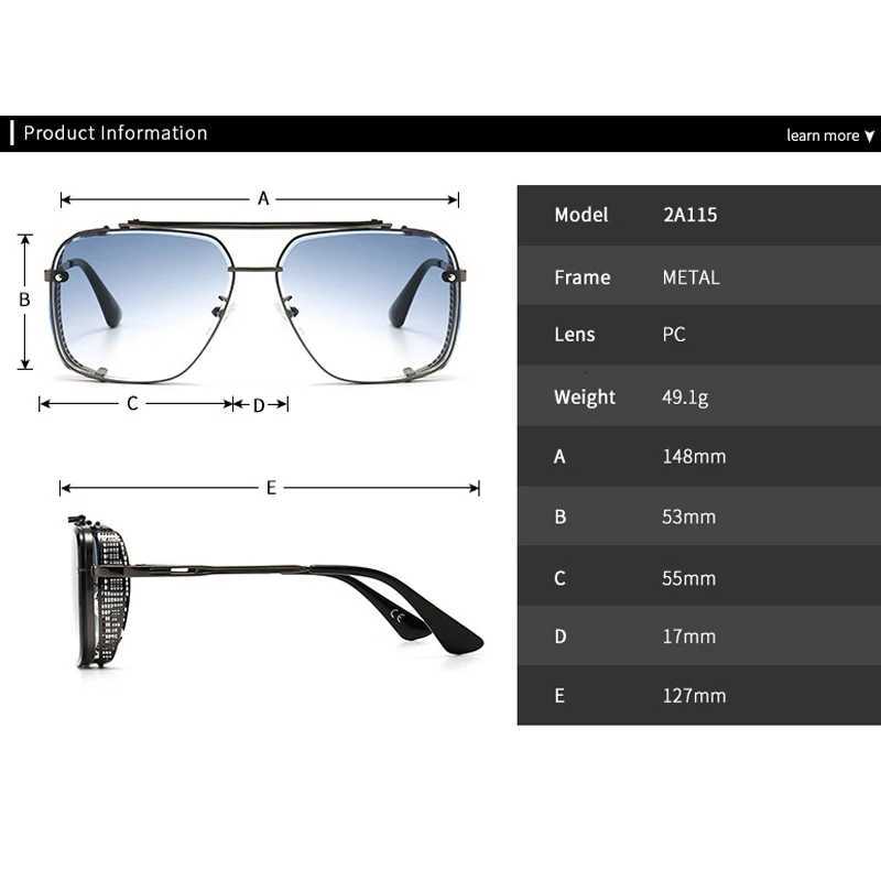 2025 New PUNK Mach six Style Gradient Sunglasses women Fashion Men Vintage Design uv400 Sun Glasses Oculos De SolT251024