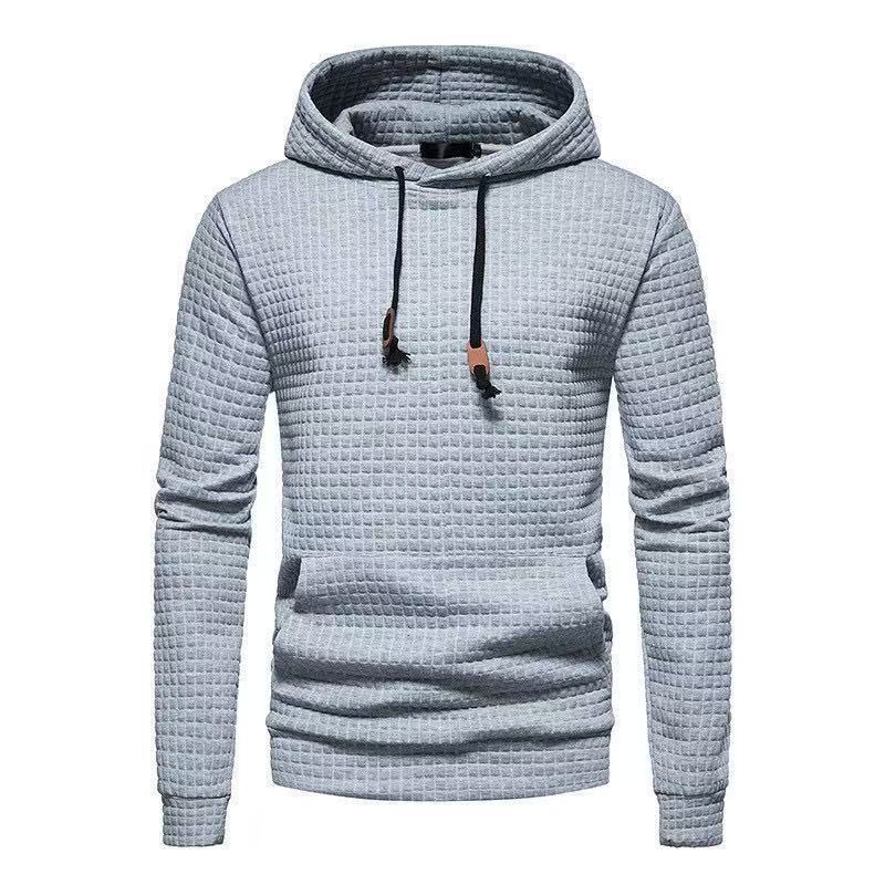 Plaid Kangaroo Pocket Hooded Autumn Fashion Sweatshirt Unisex European and American Casual Sportswear Hoodie