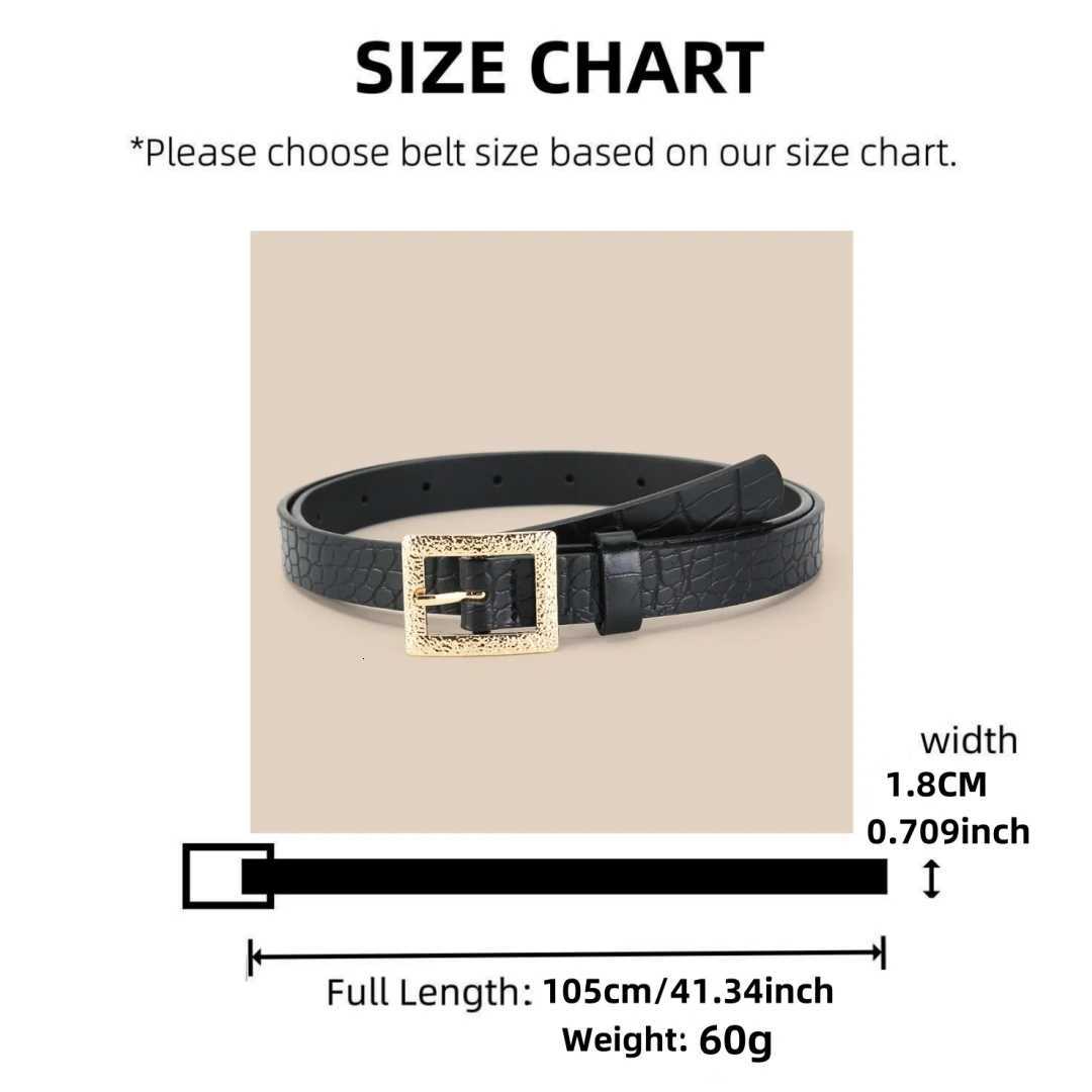 3Pcsset Womens Belt Fashion Pin Buckle Thin Belt Luxury Soft Belt Women with Cargo Pants Jeans Windproof Belt PU Leather Belt W251024