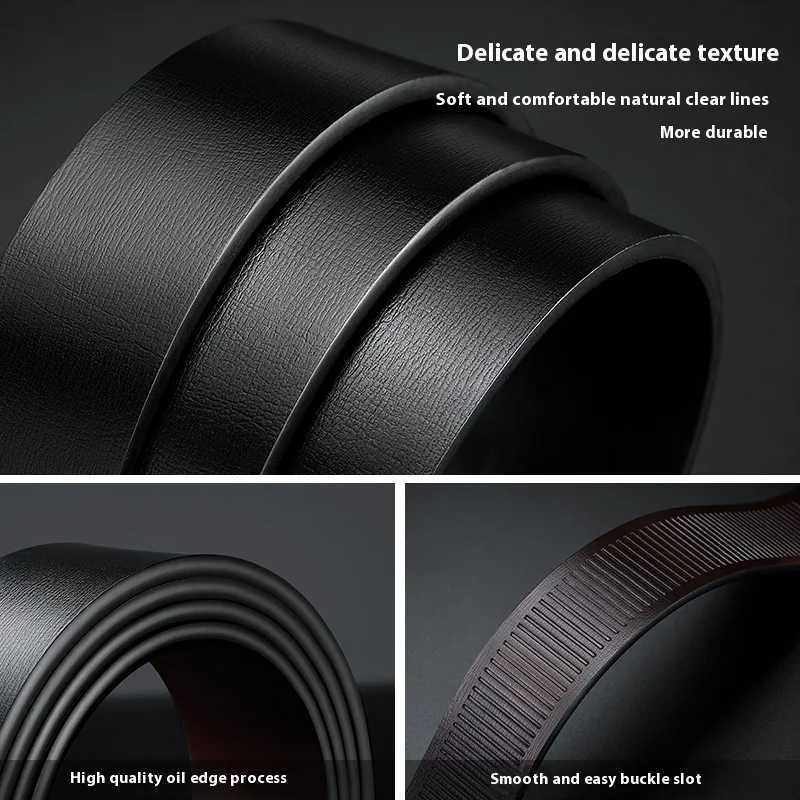 Mens Leather Belts Fashion Automatic Buckle Cowskin Male Belts Luxury Designer Black belt 105160cm Plus Size Jeans Belt C251024