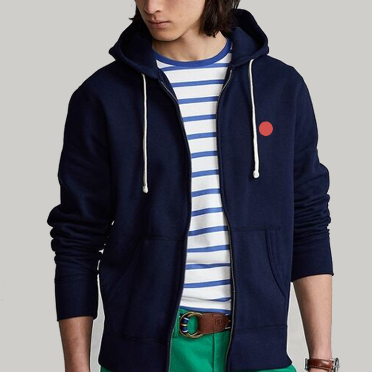 Foreign Trade Cross-border Pony Men's New Fleece-lined Sweatshirt Casual Cardigan Designer Hoodie Jacket Tracksuit Men Polo Veste Coat Jacket Loo