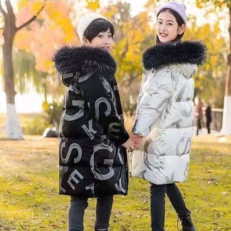 Winter Boys Jackets Children Thickened Down Coats New Long Fur Collar Casual Outerwear Kids Windproof Padded Clothing
