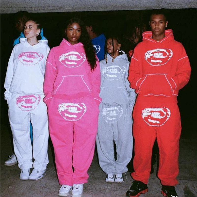 Straight Pants High Street Retro Trousers Women Y2K Street HipHop Straight Pants Men Women Sweatpants Kpop Pants 90s 251020