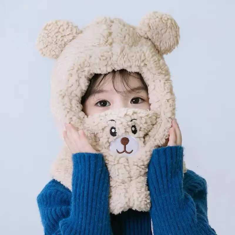 Kids Winter Hat Children Keep Warm Cap Face Cover Neck Protection Windproof Plush Hat Multifunctional Hat for Boys and GirlsL251024