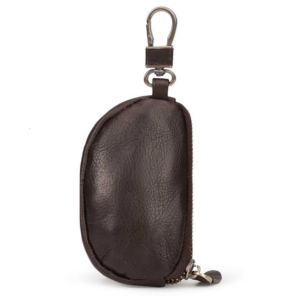 KAVIS Coin Purse Genuine Leather Men Wallet Mini Short Zipper Soft Purses Key Bag Gift For Money Pocket Small Holder for Key Z251023