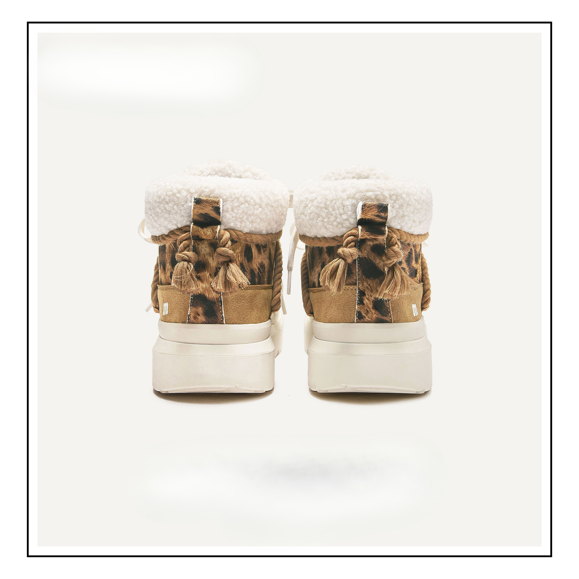 Designer boots thickened autumn and winter new luxury boots warm cotton shoes short snow boots neutral leopard print snow boots