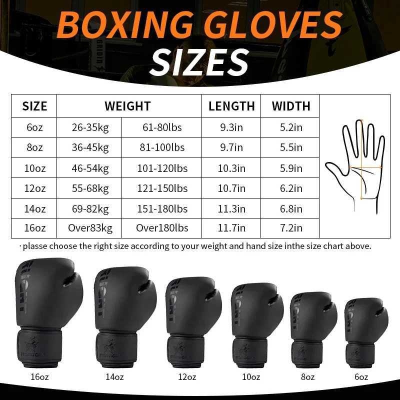 81012 14 16 oz Boxing Gloves Professional Adult Boxing Muay Thai Fighting Gloves Mens and Womens Training Combat Gloves MMA Y251023