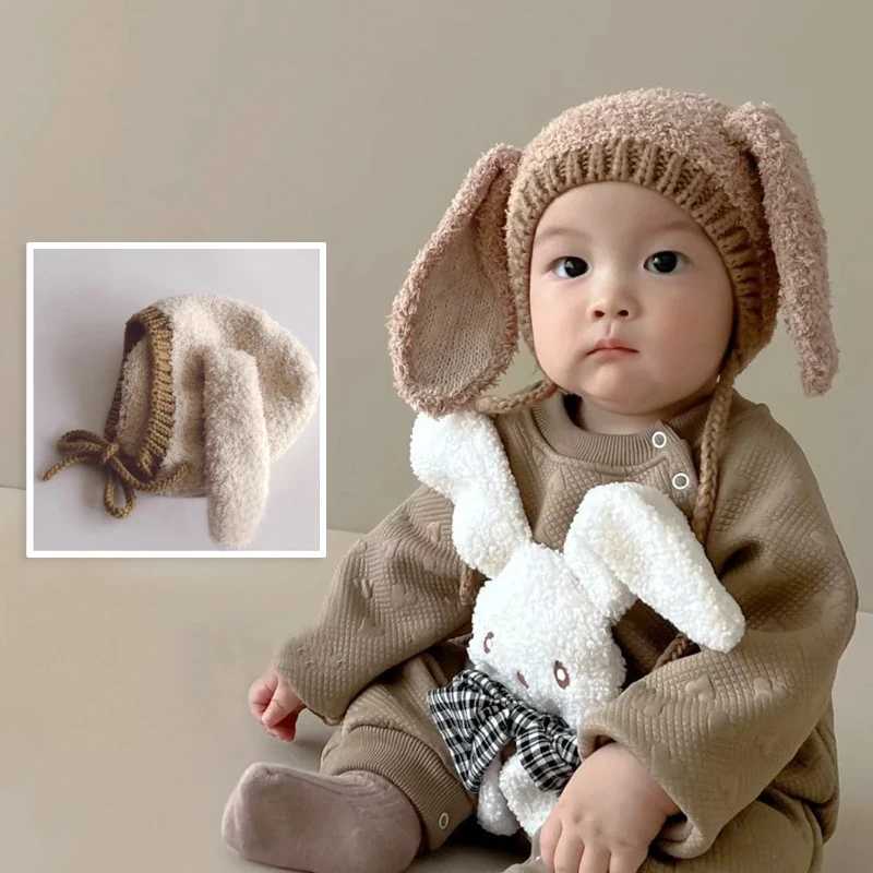Winter Plush Baby Bunny Hat Thick Warm Infant Ear Protection Cap Headgear Cute Rabbit Kids Beanie 636Month Boy Girl Kids BonnetL251024