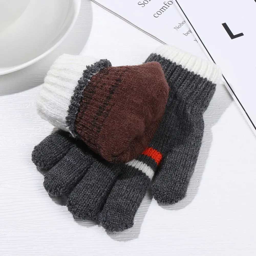 Kids Gloves Winter Full Finger Gloves Knitted Soft Children Mittens 612Y Boys Girls Gloves Thick Keep Warm Autumn Glove Y251024