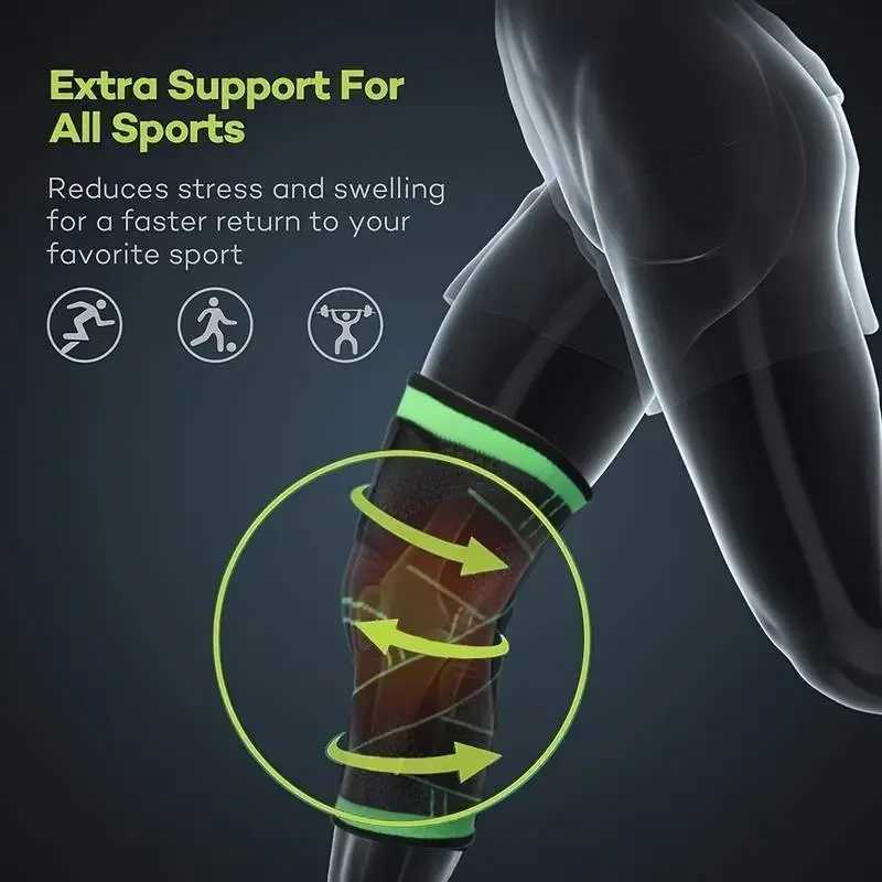 Band Compression Exercise Fitness Knee Pads Running Mountaineering Basketball Knee Pads Warm Nylon Sports Knee Pads Y251024