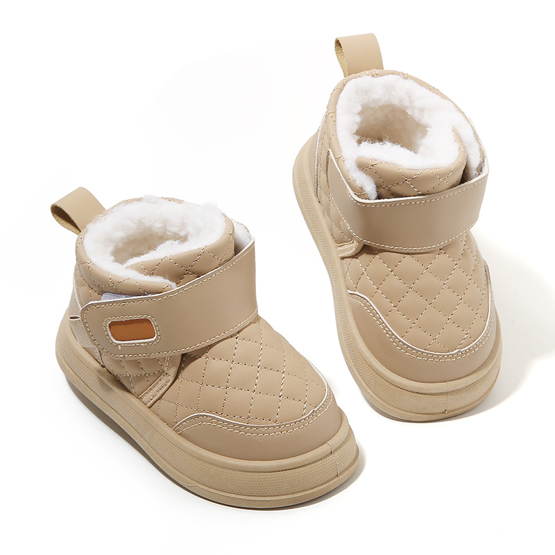 Toddler Snow Boots Children Outdoor Boots Kids Warm Plush Boots Shoes Walkfashion Non-slip Boys Girls Winter Shoes Boots Size US5.5-US1Y W1155