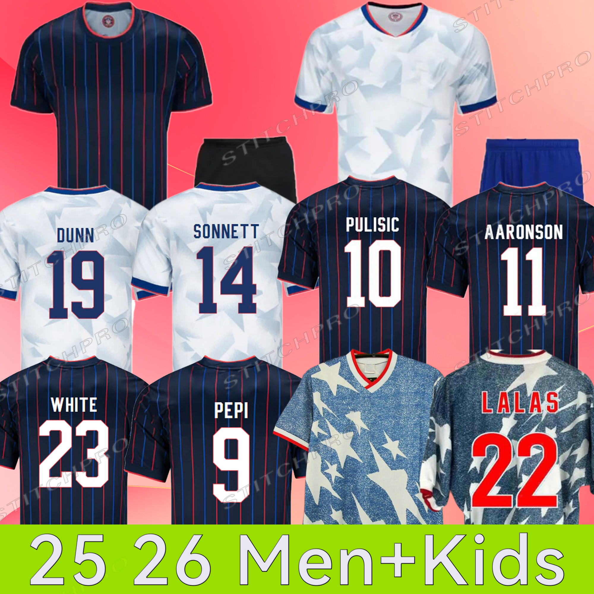 2026 PULISIC MCKENNIE Football Jersey ERTZ ALTIDORE PRESS WOOD MORGAN LLOYD 2025 2026 America Football Shirt United States Camisetas USA USMNT PLAYER Men Kits