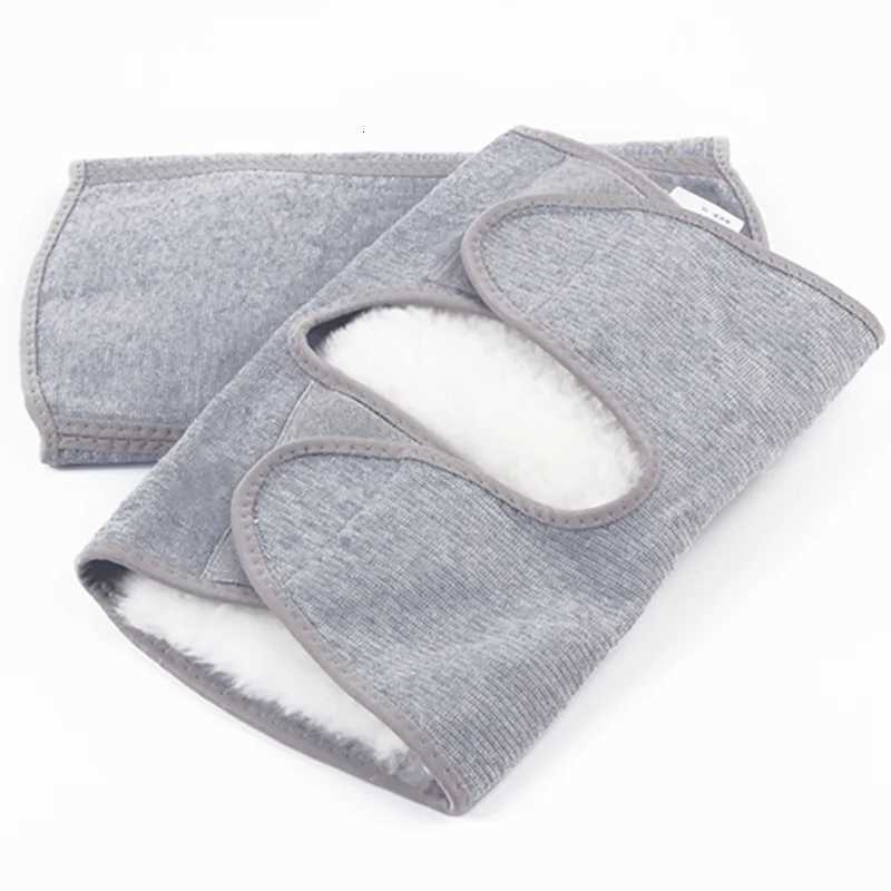 Hook and Loop Wool Knee Pads To Keep Warm Old Cold Legs in Autumn and Winter Cashmere Fur Integrated Knee Pads for CyclingW251024
