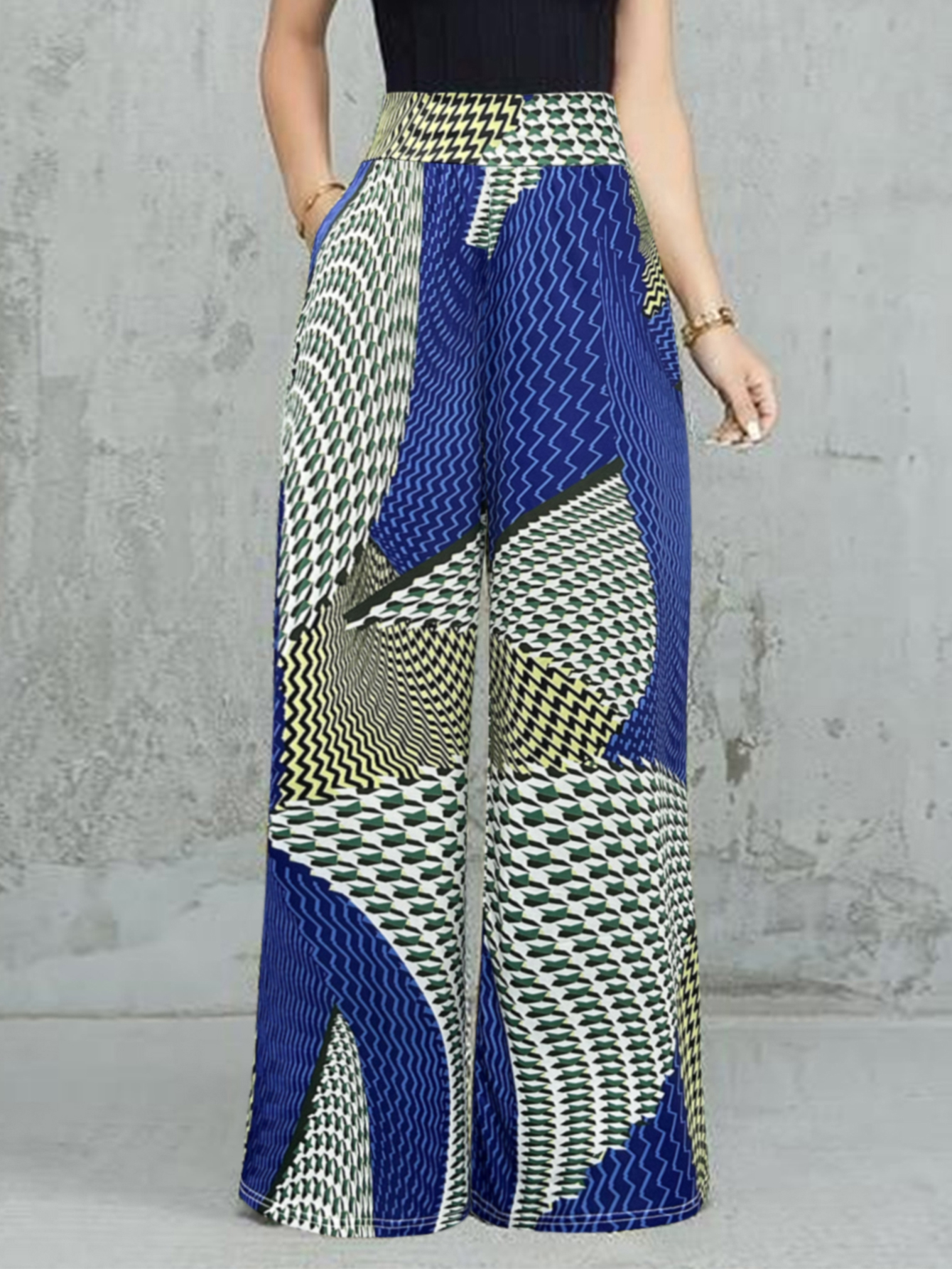 Chic Retro Style Plus Size Cotton Blend Jeggings Available in Various Hues--CF41391