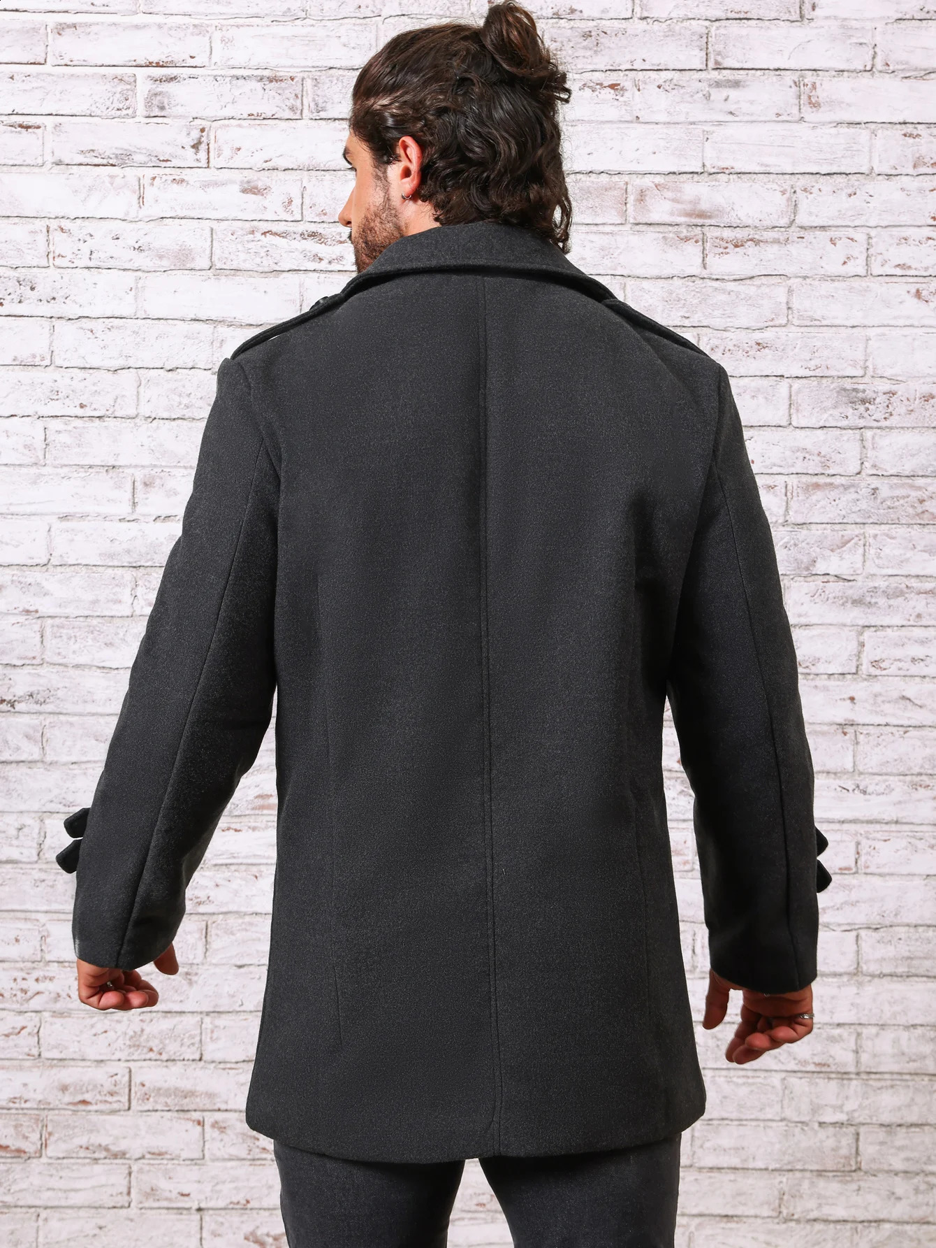 Mens Woolen Overcoat Jacket Solid HighEnd Autumn Winter Fashion Stand Collar Slim Fit Business Casual Daily Wear 251018