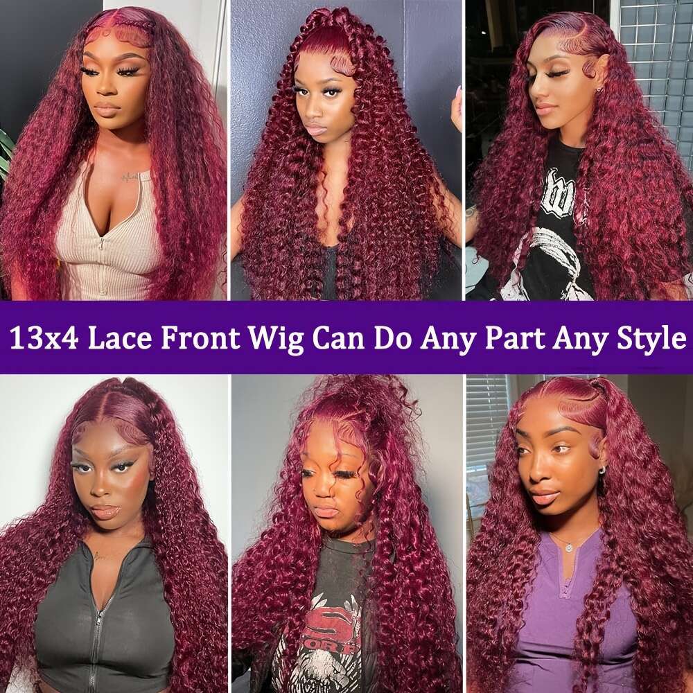 28" Glueless Front HD Transparent Lace Frontal, 180% Density Natural Looking Curly Voluminous Red Wig Women Easy Application, Everyday Special Ev