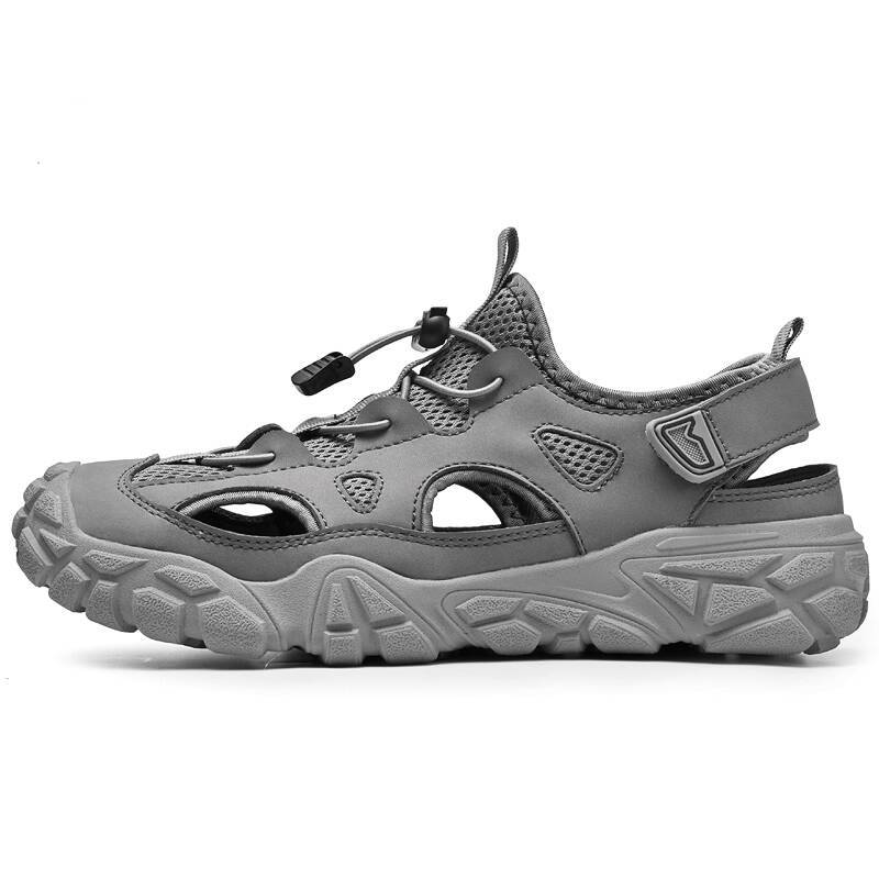 Paul Camel Men's Closed-Toe Clogs Summer Breathable Genuine Leather Sandals Anti-Slip for Outdoor Hiking Casual Sports & Beach Use