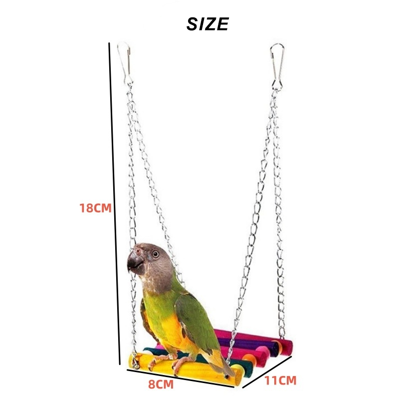 1pc Colorful Hanging Hammock Swing Toys for Pet Birds, Parrot hammock Parrot cage Bird perch