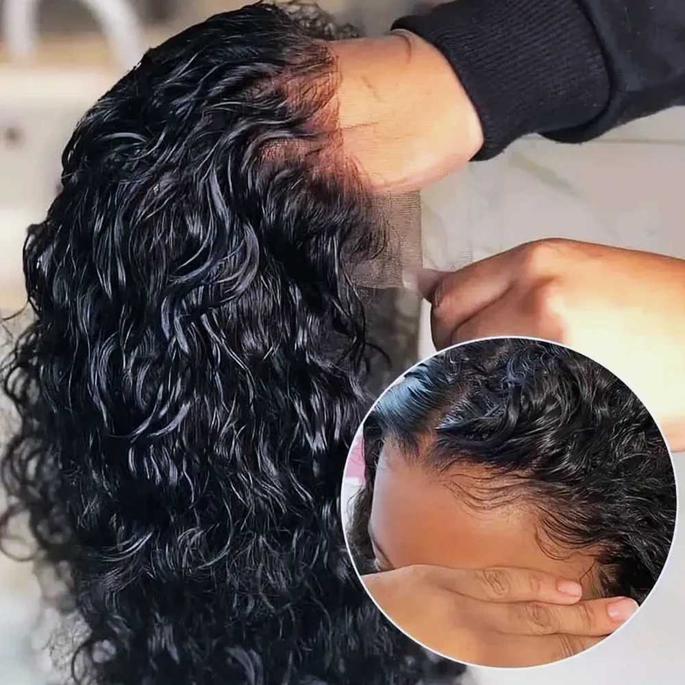 100 Curly Human Hair Glueless Wigs 13x6 Hd Lace Front Wig Jerry Burmese Curly Closure Frontal Short Bob Ready to Wear And Go W251023