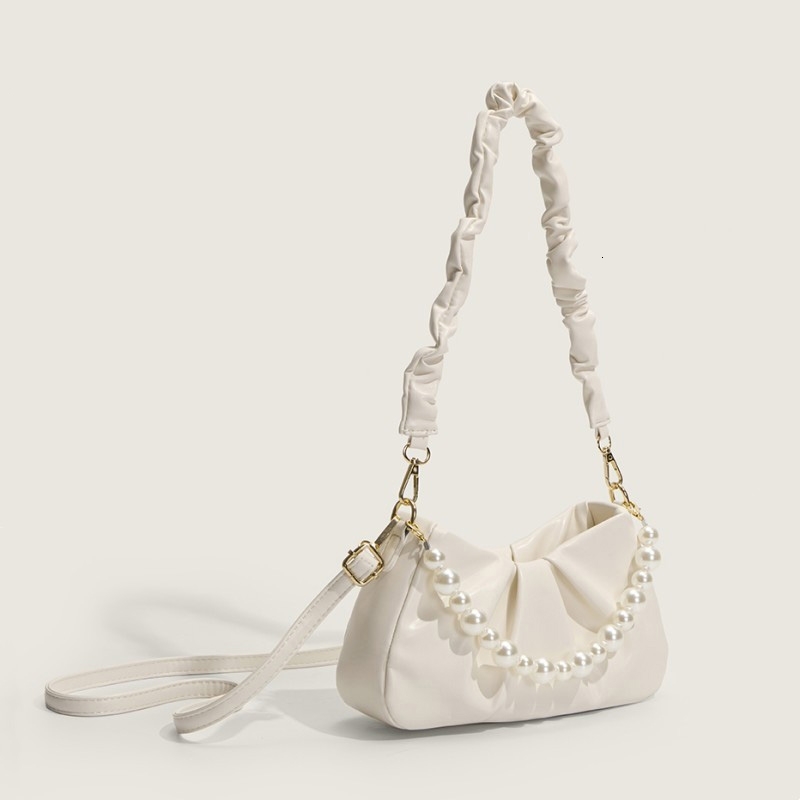 Luxury Brand Designer Bag Soft Leather French Niche Cloud Bag For Women Trendy High-End Pleated Underarm Bag Versatile Crossbody Bag Summer French Sty
