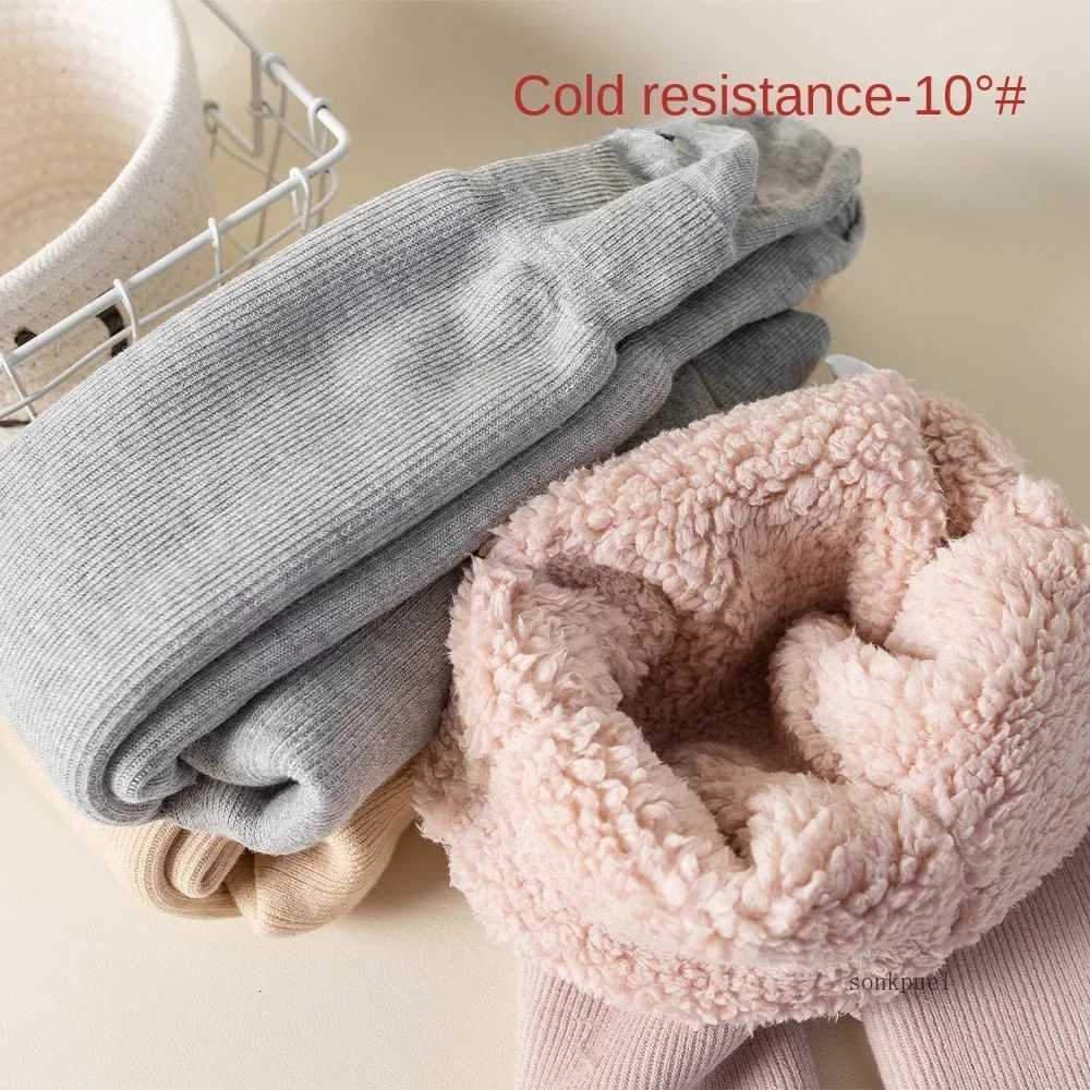 Fleecelined Girls Leggings Autumn Winter Childrens Tights Warm Lamb Fleece Solid Color Kids Boys Baby Tights InfantT251024