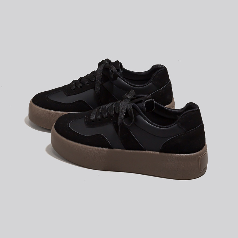 Free Shipping With Box design Casual Shoes Pu Leather 3.5cm Thick Sole Sneakers for Men And Women Walking