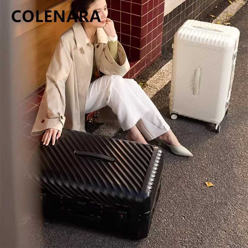 COLENARA ABSPC Suitcase 20 Inch Boarding Case 2426Mens Trolley Case 28Trolley Style Travel Bag Womens Rolling LuggageW251024