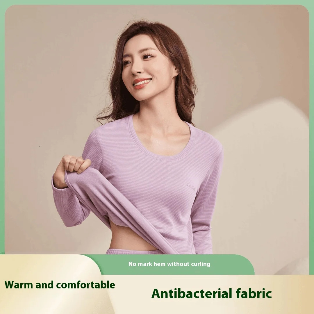 Autumn and Winter Womens Cashmere Silk Thermal Underwear Set of Qiu Yi Qiu Pants Teenage Thermal Clothing Bottoming Underwe 251024
