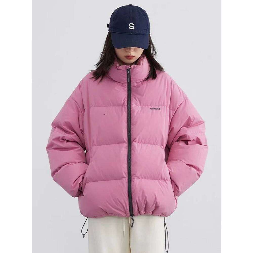 Women Coats Streetwear Solid 90 White Duck Stand Collar Female Down Jacket Warm Ladies Overcoat Winter 2025
