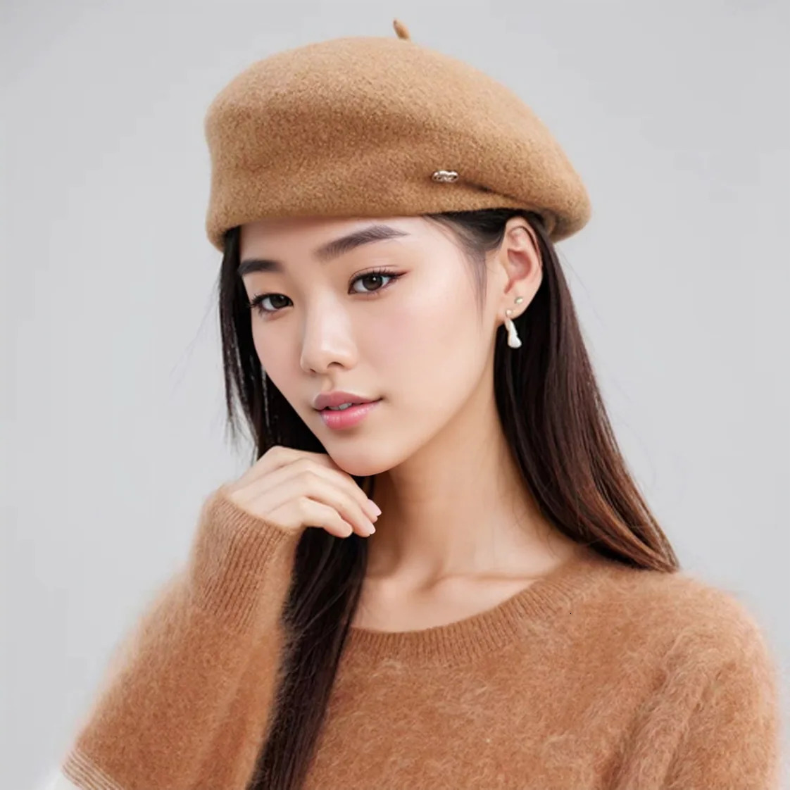 Threedimensional Shaping Beret Wool Octagonal Hat Make Face Look Smaller Retro Painter Hats for Woman Berets Caps for Women 251023