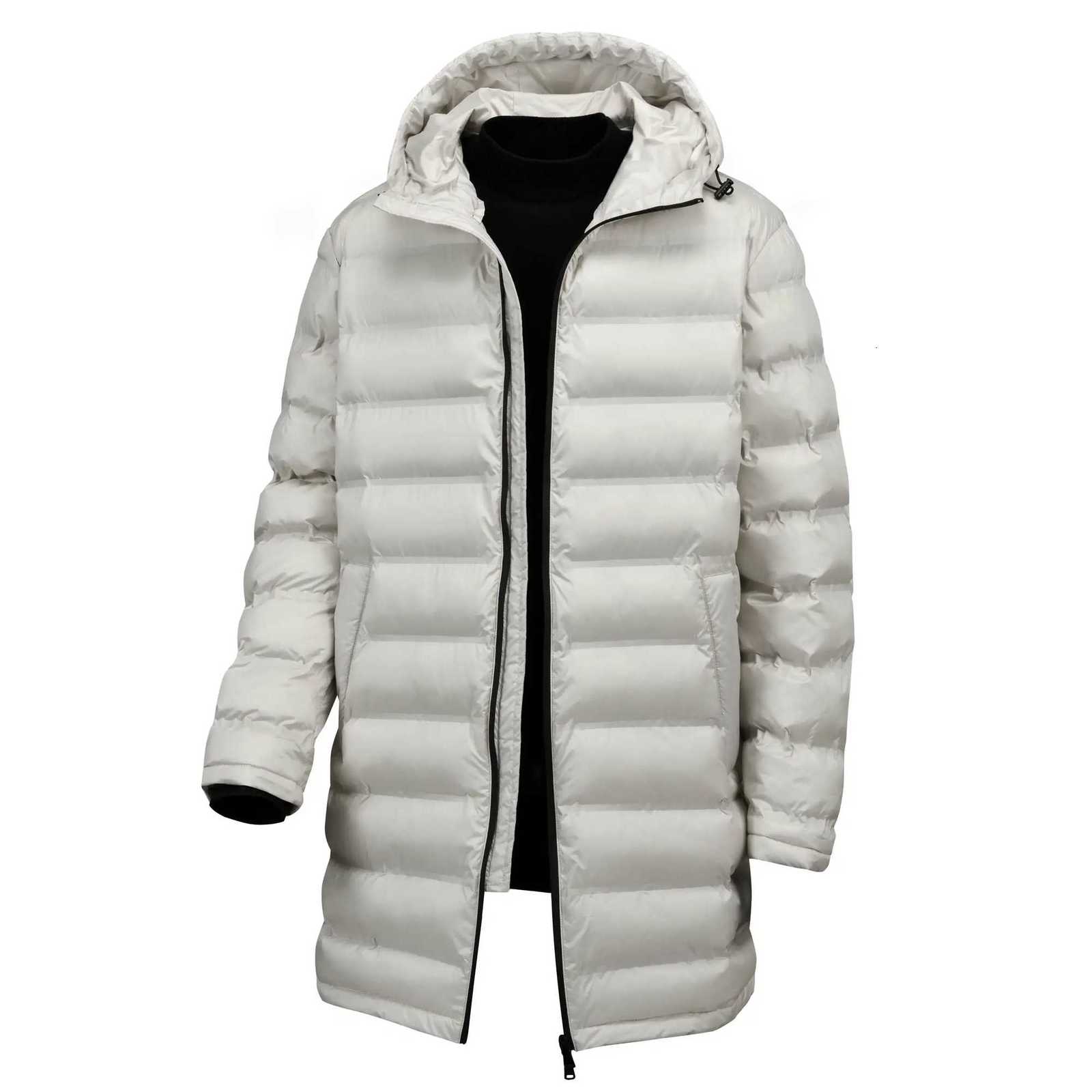 CottonPadded Overcoat Mens Down Cotton Hooded Thick Warm Parka Puffer Coat Long Parkas Outdoor Leisure Windproof Down Parka Z251024