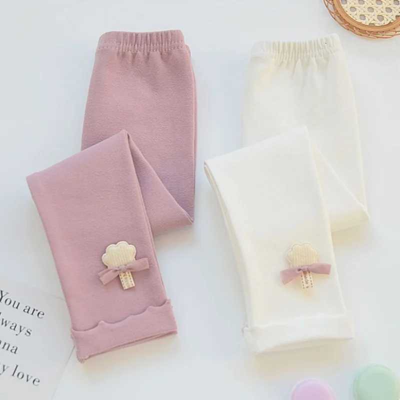Kids Outwear Leggings For Girls Spring Autumn New Cotton Childrens Trousers 18Y Solid High Quality Skinny Baby Toddler PantsT251024