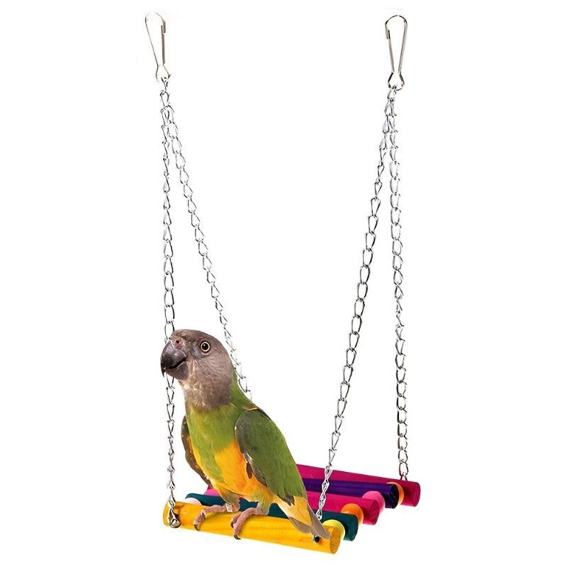 1pc Colorful Hanging Hammock Swing Toys for Pet Birds, Parrot hammock Parrot cage Bird perch