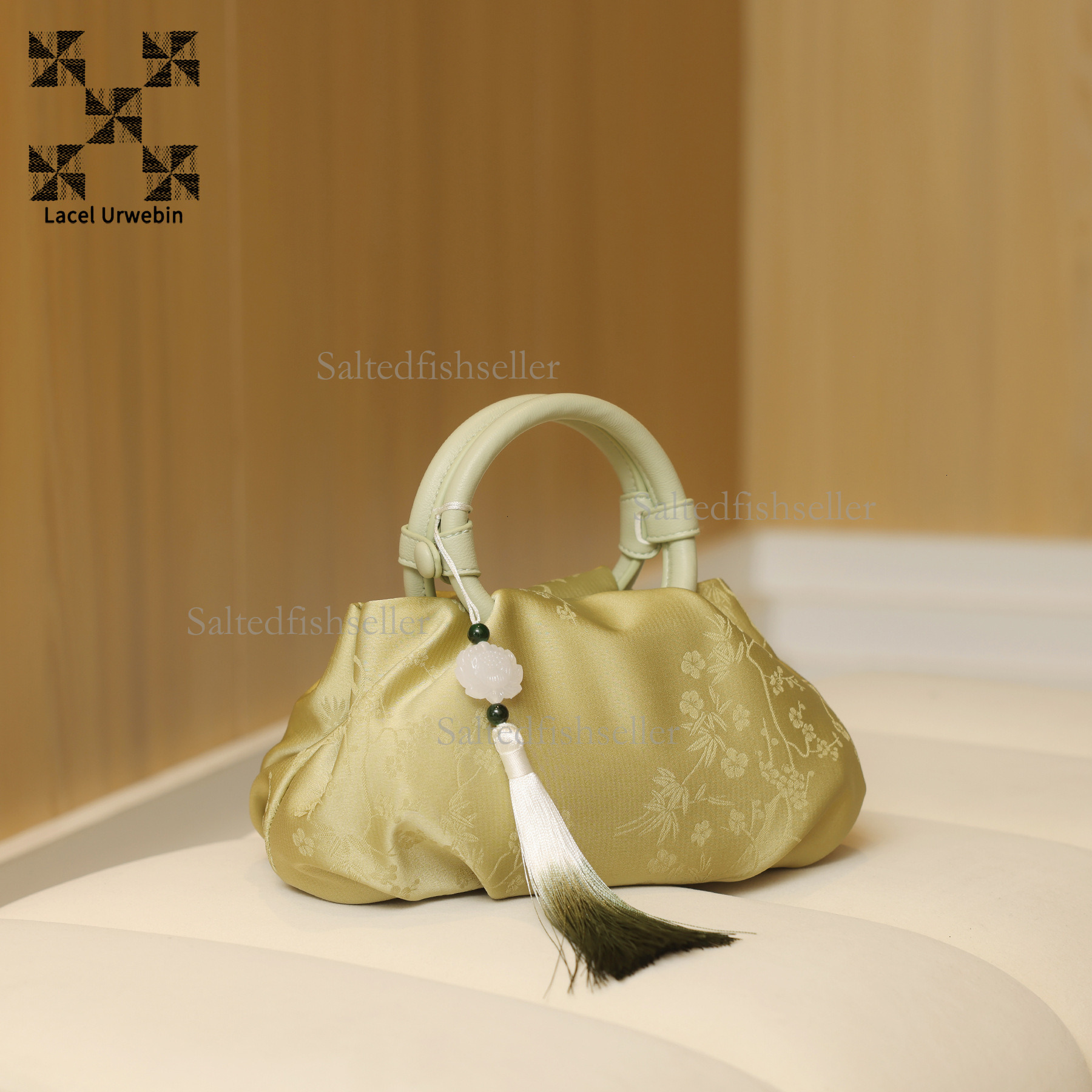 Lacel Urwebin Designer Women's Hand-held Cloud Bag Luxury New High-end Versatile New Chinese Style Dumpling Bag Mini Embroidered Shoulder Crossbo